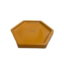 Large Hexagonal Mosaic Tray 18cm Various Colors Decoration - Mustard Yellow - View 2