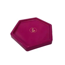 Large Hexagonal Mosaic Tray 18cm Various Colors Decoration - Fucsia - Ver 3