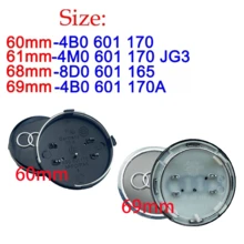 4pcs 60mm 61mm 68mm 69mm Car Wheel Center Hub Cap Emblem Badges, Fit For Audi TT B5 B6 B7 B8 8P 8V 8L C6 C7 4F A1 A3 A5 A6 Q3 Q5 A8 - Audi - View 4