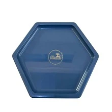 Large Hexagonal Mosaic Tray 18cm Various Colors Decoration - Azul Gris - Ver 1