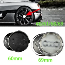 4pcs 60mm 61mm 68mm 69mm Car Wheel Center Hub Cap Emblem Badges, Fit For Audi TT B5 B6 B7 B8 8P 8V 8L C6 C7 4F A1 A3 A5 A6 Q3 Q5 A8 - Audi - View 1