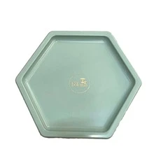 Large Hexagonal Mosaic Tray 18cm Various Colors Decoration - Mint Green - View 4