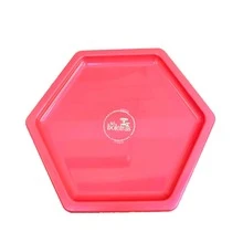 Large Hexagonal Mosaic Tray 18cm Various Colors Decoration - Rosa coral - Ver 4