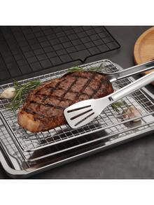 不锈钢开槽食物夹，耐热锁扣食物夹，适用于烧烤、沙拉、开胃菜、自助餐、烤肉、露营 - 彩色 - 查看 8