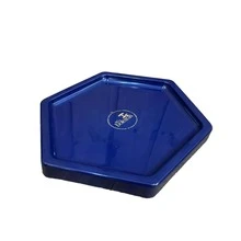 Large Hexagonal Mosaic Tray 18cm Various Colors Decoration - Navy Blue - View 3