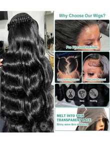 200% Density 13x4 Body Wave Lace Front Wigs Human Hair Pre Plucked 13x4 Frontal Wigs Human Hair HD Lace Body Wave Wig 100% Human Hair Wigs For Women