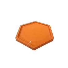 Large Hexagonal Mosaic Tray 18cm Various Colors Decoration - Papaya - View 3