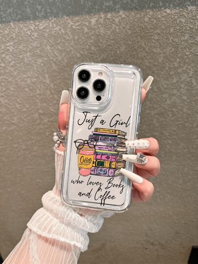 1 ốp lưng điện thoại trong suốt có đệm khí, họa tiết chữ và sách, tương thích với iPhone 17 Pro Max, 17/17 Pro, 16 Pro Max, 16/16 Pro/16 Plus, 15 Pro Max, 15 Pro/15 Plus/15, 14 Pro Max, 14 Pro/14, 13 Pro/13, 12 Pro/12, 11, XS/XS Max, 8 Plus, 7G, chống sốc toàn diện; Tương thích với Galaxy S25, A14, A23 5G, A15, A32, A33, A24, A51, A53, S20 FE, S21, S22, S23, S24, S25, S24 Ultra, A71, A55, A36, S21 Ultra, S23 Ultra, ốp lưng mềm.