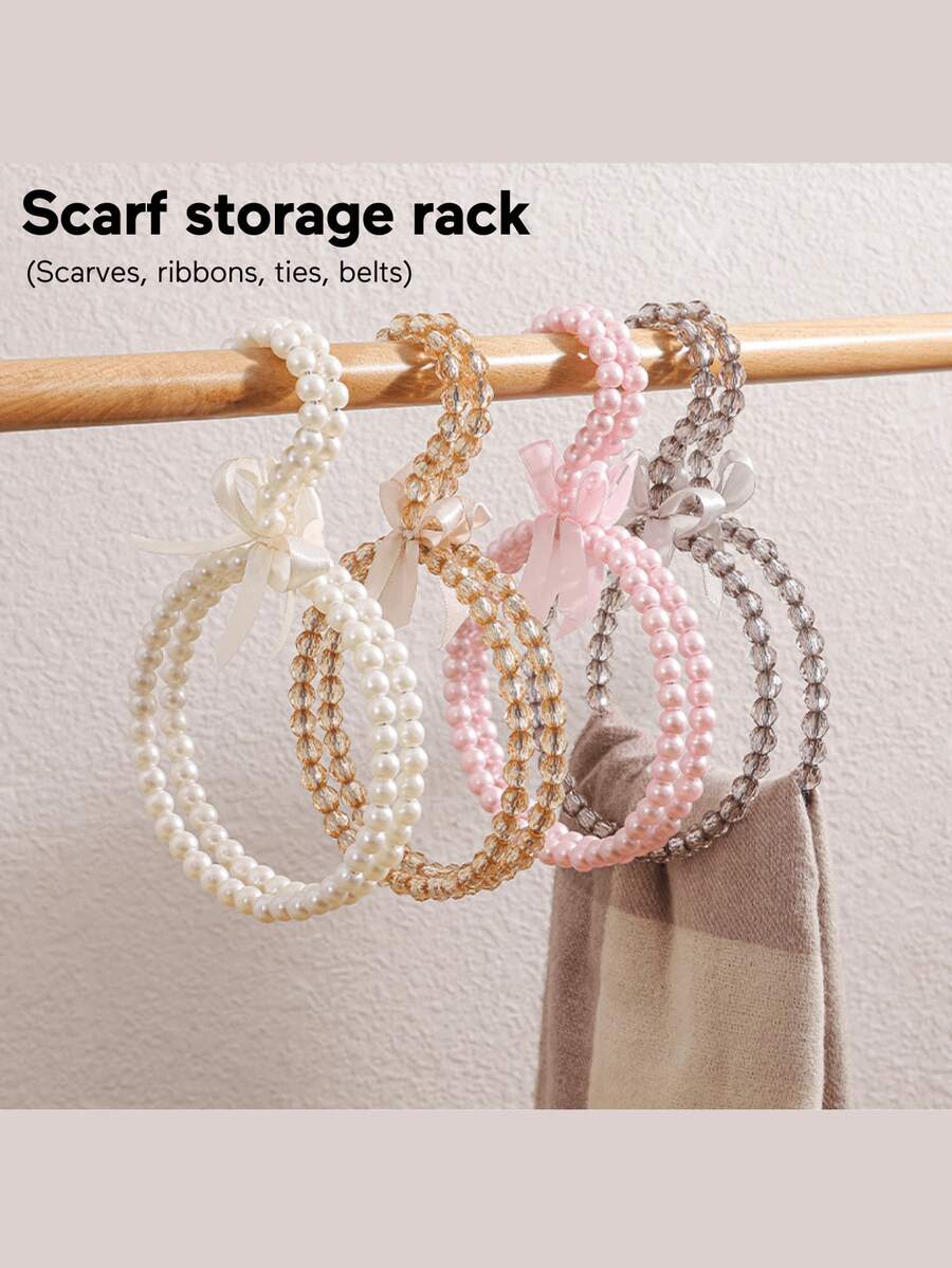 珍珠设计家居围巾/披肩收纳架 - 彩色 - 查看 1