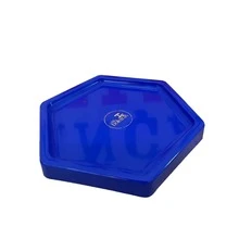 Large Hexagonal Mosaic Tray 18cm Various Colors Decoration - Blue - View 3
