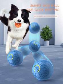 1 Pieza Pelota interactiva inteligente para mascotas con gravedad - Limpieza de dientes, resistente al agua, entrenamiento y juego, suministros eléctricos para mascotas, juguetes para gatos/perros, aburrir, pelota de arrastre para mascotas en naranja brillante y azul - Adecuado para razas de perros pequeñas, medianas y grandes, juguete antimordeduras para molares de mascotas para entrenamiento de mordeduras - Multicolor - Ver 2