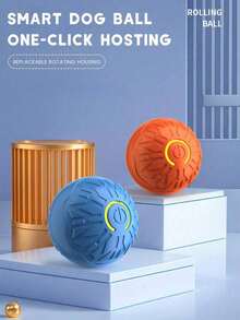 1 Pieza Pelota interactiva inteligente para mascotas con gravedad - Limpieza de dientes, resistente al agua, entrenamiento y juego, suministros eléctricos para mascotas, juguetes para gatos/perros, aburrir, pelota de arrastre para mascotas en naranja brillante y azul - Adecuado para razas de perros pequeñas, medianas y grandes, juguete antimordeduras para molares de mascotas para entrenamiento de mordeduras - Multicolor - Ver 14