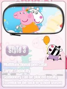 Peppa Pig Cartoon Large-Capacity Stationery Box, Pencil Case, Cute Pen Case, Cheerful And Pen Case - Multicolor - View 16
