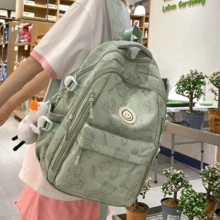 Mochila Escolar Universitaria Niñas + Mochila Infantil Adolescente Grande Capacidad 44cmx30cmx14cm + Mochila con Estampado Ositos Tiernos + Mochila Mochila para Regreso a Clases Secundaria Prepa + Mochila Casual con Dibujos Osos Sonrientes + Mochila Ligera Impermeable Nylon + Mochila con Múltiples Bolsillos Laterales y Delanteros + Mochila para Universidad Colegio Viajes Diarios + Mochila Juvenil con Colgantes y Correas Ajustables + Estilo Kawaii Coreano Minimalista + Mochila Estudiante Gran Espacio Libros Laptop A4 + Mochila para Niñas Adolescentes Mujeres + Mochila con Compartimentos Internos Organizador - Verde Oliva - Ver 1