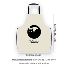 Customizable Kitchen Apron With Your Favorite Name And Photo. This Printed Apron In White Polyester Fabric Is Designed For Cooking And Baking, Making A Fun Gift For Home Chefs, Gardeners Or Servers. This Adorable Apron Is Perfect As A Birthday, Father's Day, Christmas, Or Wedding Gift For Dad, Mom, Friends And Couples. It Is A Classic Kitchen Apparel Made Of High-Quality, Comfortable Material. - Apricot - View 12