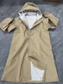 1pc Fashionable Breathable Adult Waterproof Long Raincoat With Hood, Outdoor Hiking Fishing Thickened Drawstring Slim Fit Rainwear, Waterproof Lightweight Hooded Raincoat, Spring Summer Picks, Brides Maid Gifts, Room, Bedroom Decor, Beach, Travel, For Men, For Women, Vacation, Women's Day, Travel Essentials, Wedding Favors, Y2k, Bedroom, Car Accessories Women, Kitchen Decor,Cute Stuff - Multicolor - View 16