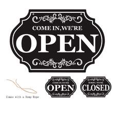High Quality Double-Sided Printed "Open" And "Closed" Business Sign Board With Rope, Suitable For Cafes, Shops And Other Venues - Multiple Styles - View 7