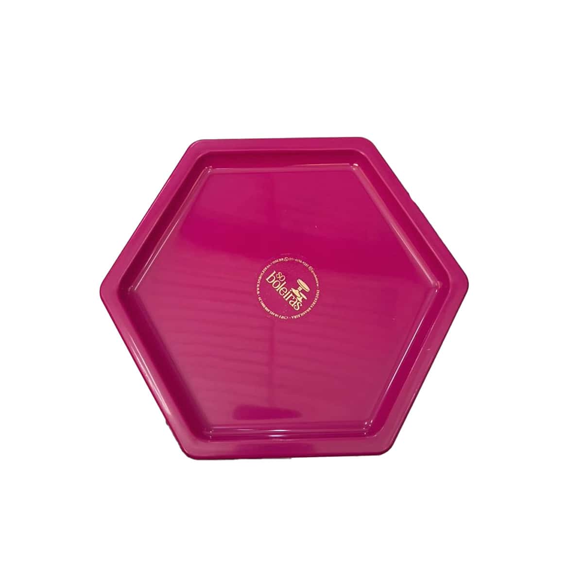 Large Hexagonal Mosaic Tray 18cm Various Colors Decoration - Fucsia - Ver 1