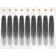 1/9 Packs 14/18/22 Inch Boho Passion Twist Crochet Hair Passion Twist Hair Pre Looped Goddess Crochet Twists Bohemian Crochet Braids With Curly Ends Boho Braids Crochet Hair For Women - Multicolor - View 38