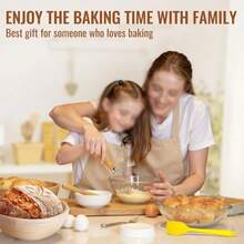 2 piezas / 1 pieza Juego de cestas de fermentación de pan, Juego completo de fermentación de pan con levadura, Juego de horneado, Cesta de fermentación ovalada, Mezcladora, Apto para hornear y fermentar a mano - Multicolor - Ver 6