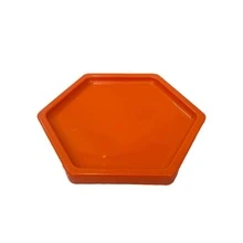 Large Hexagonal Mosaic Tray 18cm Various Colors Decoration - Orange - View 2