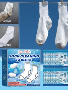 Pastillas efervescentes para limpiar calcetines, limpian suavemente las manchas rebeldes, dejando los calcetines limpios y con fragancia - Multicolor - Ver 1