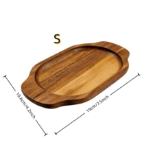 Stilvolle Holztablett - Struktur, perfekte Heimdekoration und Funktionalität, geeignet für Zuhause, Restaurant, Camping und Küchentheke als Mittelpunkt, für Lebensmittelpräsentation und -servieren, Desserts und Snack-Platte, Premium-Holztablett, rustikales Geschirr, verleiht der Heimdekoration Eleganz, Geschenk für Feiertage - Braun - Übersicht 9