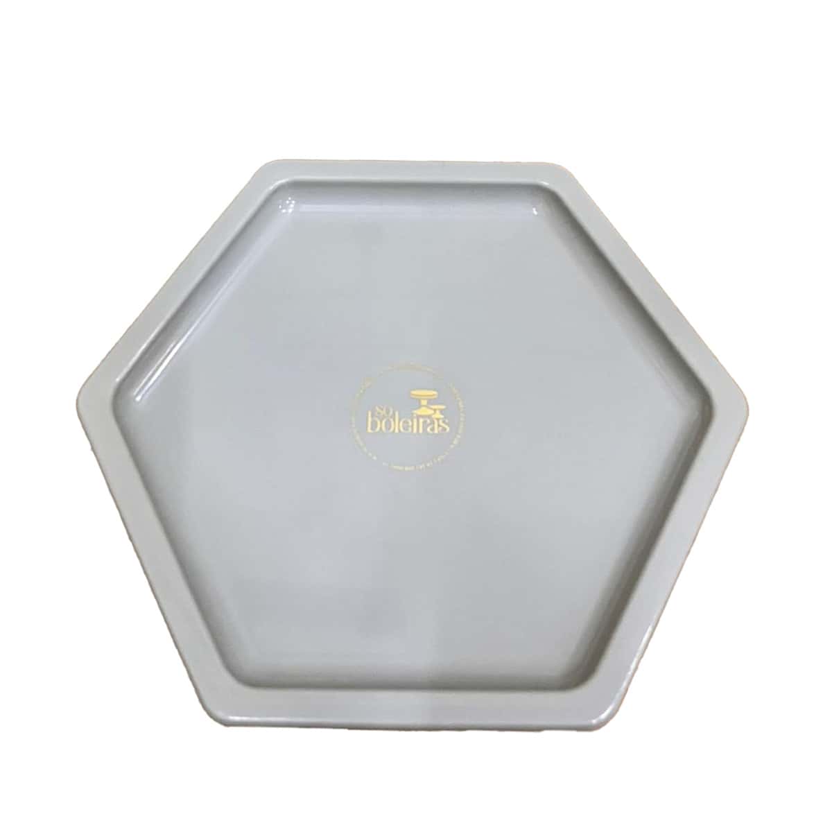 Large Hexagonal Mosaic Tray 18cm Various Colors Decoration - Gris - Ver 1