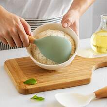 2 Pack Silicone Rice & Potato Server With Wooden Handle - Durable, Heat-Resistant Kitchen Spoon For Nonstick Pans And Cookers, Durable Standing Rice Spatula Serving Spoon For Grains Kitchen Accessories Valentine'S Day Valentines - Nhiều màu - Xem 8