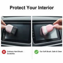 汽车清洁刷，适用于清洁和保养汽车内饰细节、空调出风口，也适用于厨房、浴室和家居清洁。 - 彩色 - 查看 3