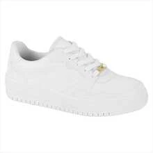 Tênis Feminino Branco Casual da Vizzano Original Estiloso Confortável Flatform Macio Confortável - Branco - Visão 3