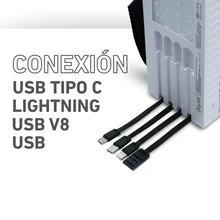 Power Bank 4 en 1 de 10000mAh con Panel Solar Carga Rápida Multifuncional Power Bank - Multicolor - Ver 3