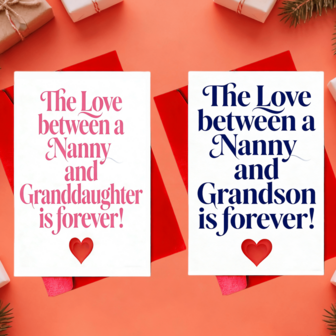 1张充满爱意的母亲节贺卡，情人节贺卡，生日贺卡，节日贺卡，送给奶奶、保姆，表达保姆与孙子之间的爱永恒，保姆与孙女之间的爱永恒，送给保姆的礼物，来自孙子、孙女送给奶奶的礼物，万圣节、圣诞节
