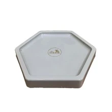Large Hexagonal Mosaic Tray 18cm Various Colors Decoration - Gris - Ver 2