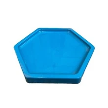 Large Hexagonal Mosaic Tray 18cm Various Colors Decoration - Mint Blue - View 2