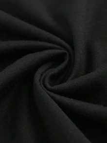 1pc Women Round Neck Camisole Top, 3D Letter Print, Casual Summer Vest, Sleeveless T-Shirt - Black - View 6