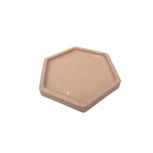 Large Hexagonal Mosaic Tray 18cm Various Colors Decoration - Beige - View 3
