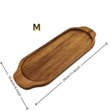Stilvolle Holztablett - Struktur, perfekte Heimdekoration und Funktionalität, geeignet für Zuhause, Restaurant, Camping und Küchentheke als Mittelpunkt, für Lebensmittelpräsentation und -servieren, Desserts und Snack-Platte, Premium-Holztablett, rustikales Geschirr, verleiht der Heimdekoration Eleganz, Geschenk für Feiertage - Braun - Übersicht 8
