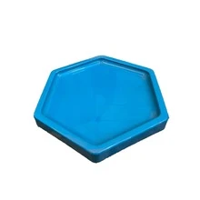 Large Hexagonal Mosaic Tray 18cm Various Colors Decoration - Mint Blue - View 3