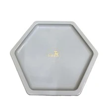 Large Hexagonal Mosaic Tray 18cm Various Colors Decoration - Gris - Ver 4