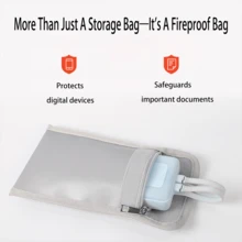 Small Electronic Explosion-Proof Storage Pouch Flame Resistant Lipo Battery Bag, Battery Charging Storage Pouch Battery Storage Bag With Zipper Closure - Durable Protective Storage Case Coin & Card Storage Pouch Suitable For Home, Office, School, Business Travel