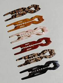 1个醋酸猫耳发夹 | 法式盘发固定器，适用于各种发型，适合所有发质，男女皆宜，情人节和感恩节礼物，猫耳醋酸发夹，女士U型发夹，简约优雅的发髻发夹，女士发饰，适合日常生活、婚礼、派对、新娘发饰、女士配饰、女士发饰、女士礼物、发型发夹、头部配饰、女士发饰、伴娘礼物 - 彩色 - 查看 9