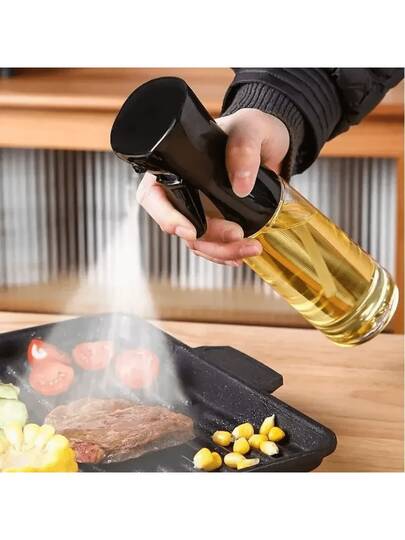 1pc Olive Oil Mister Sprayer Bottle, Fine Mist Sprayer, Suitable For Air Fryer, Plastic Spray Bottle, Available In 200/300/500ml Capacity, Ideal For Spraying Cooking Oil In Kitchen, Also Usable For Air Fryer, Reusable Spray Bottle (For Grilling Oil Distribution/Refillable Oil Bottle)