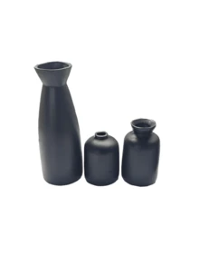 1 Set/Black Vase Set - 3/1 Decorative Small Vases, Modern Bohemian Farmhouse Home Decor Vases, Creative Stands, Suitable For Table, Bookshelf, Entryway - Retro Morandi Vase Set, For Displaying Crafts On TV Cabinet, Soft Decor, Beige Vase, For Flower Gifts, Birthday, Graduation