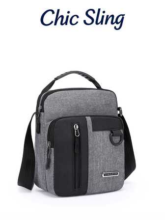 SHILAN Bolsa de hombre casual de lona, bolsa de hombro de tela Oxford, bolsa de mensajero de hombre, mochila de hombre, bolsa pequeña, maletín de negocios
