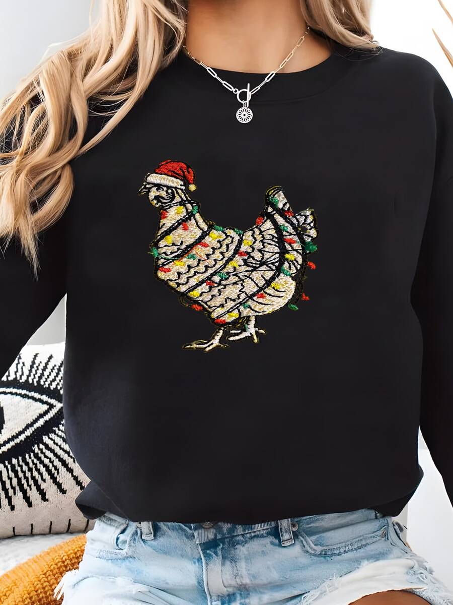 Women Plus Size Sports Sweatshirts - Black - View 1