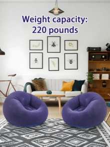 1Pc Beanless Bag Inflatable Chair, Air Sofa Outdoor Inflatable Lazy Sofa Chair No Filler, Inflatable Bean Bag Chairs, Foldable Recliner, Outdoor Sofa Bed, Couch Bean Bag Chair, - Perfect For Labor Day, Thanksgiving, Christmas, Father'S Day - Multicolor - View 5