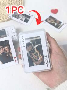 1pc,Custom Deck Of Cards, Personalized Photo Playing Cards With Box, Custom Couple Pictures And Family Photos Of Playing Cards, Table Game Cards,For Weddings, For Housewarming Living Room, Office, Tea Room, Home, New Job, Office Supplies,Unique Valentine's Day Gift Photo Gifts, Family Party Favors,Anniversary Gift - Multicolor - View 12
