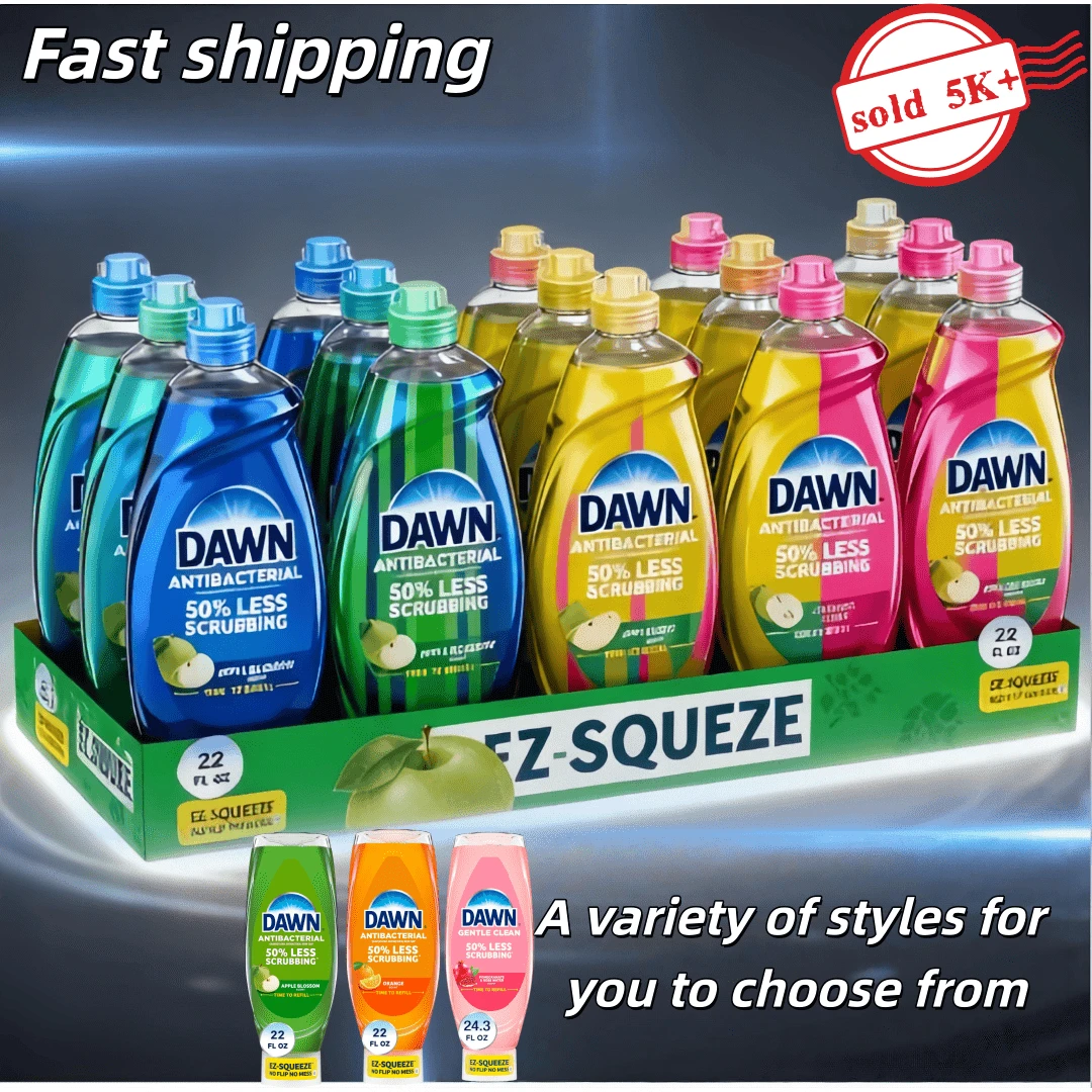 Dawn Ultra Antibacterial EZ-Squeeze Hand Soap, Orange,Original,Apple Blossom,Pomegranate And Rose Water Scent,Fresh Rain Scent, 22 Fl Oz,Home Essentials, Kitchen Essentials, Cleaning Supplies, Apartment Must Haves, Clean Tok, Household Items, Dorm Essentials, Kitchen Finds, Restock, Daily Essentials[Dishwashing Liquid, Dish Soap, Cleaning Solution, Detergent, Original Scent, Degreaser, Stain Remover, Adjustable Size, Buy One Get One Free, Multi-Pack, Combo Pack, Suitable For Kitchens, Cars] - Nhiều màu - Xem 1