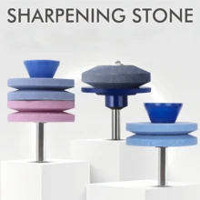 1件/2件/4件装割草机刀片磨刀器，工业磨头，砂轮，磨刀石，割草机刀片磨刀器配件 - 霧霾藍 - 查看 4